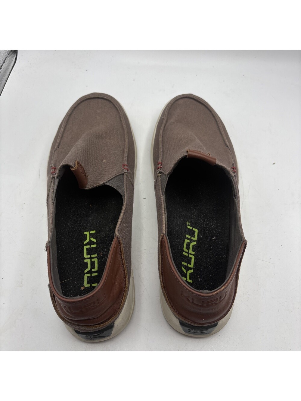 Kuru Pace Slip On Casual Shoe Mens 9.5 Orthotic Comfort Dark Ash Rich Walnut - Picture 10 of 10